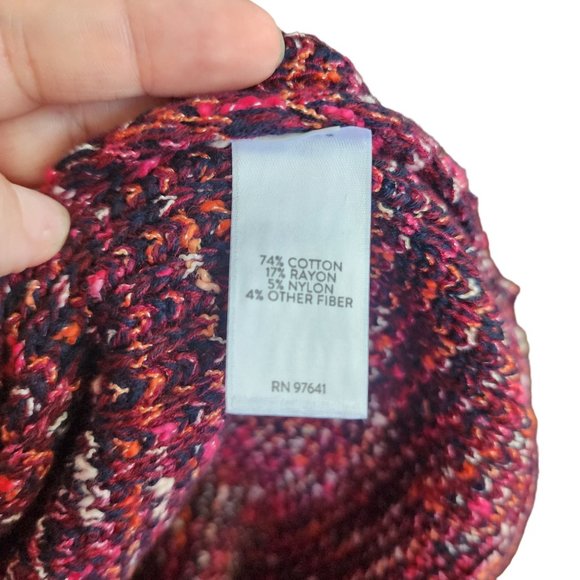 J. Jill Womens Open Front Knit Burgendy Cardigan Size XL - Picture 9 of 9